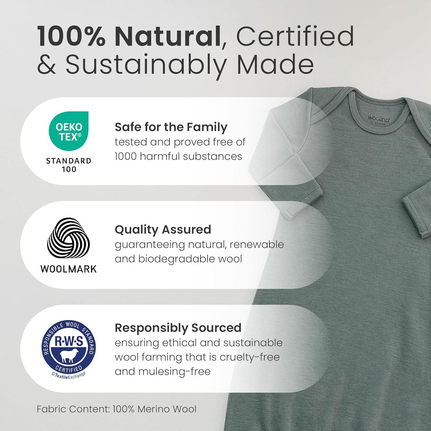 Vestido de Noche para Bebés Woolino - Lana Merino 0-6 Meses