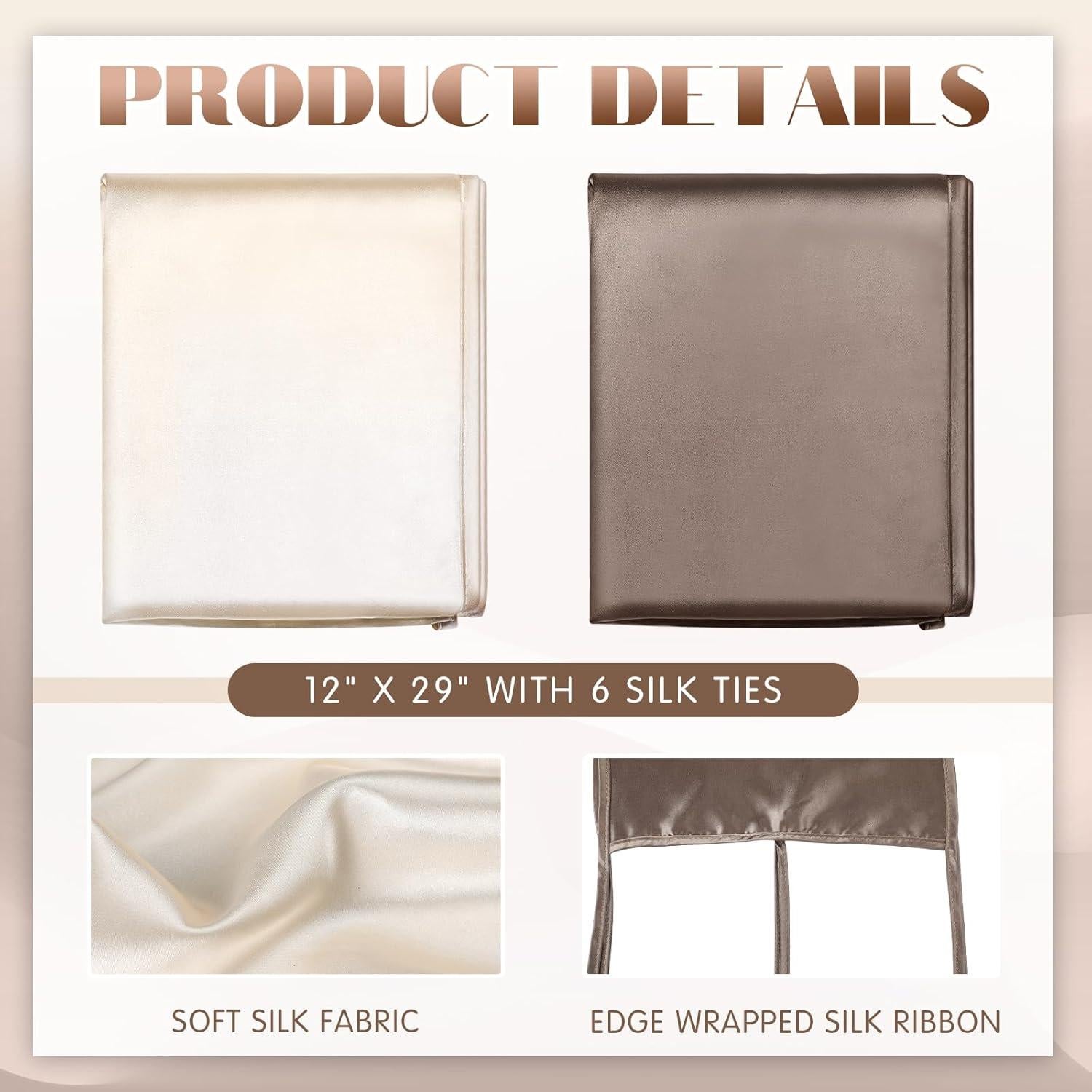 Sábanas de Cuna de Satén Hosuly 2 Pcs Suaves 74x30.5 cm