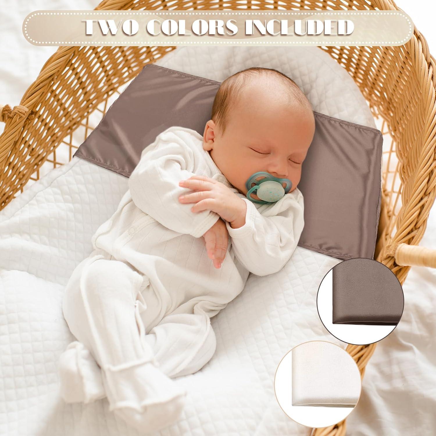 Sábanas de Cuna de Satén Hosuly 2 Pcs Suaves 74x30.5 cm