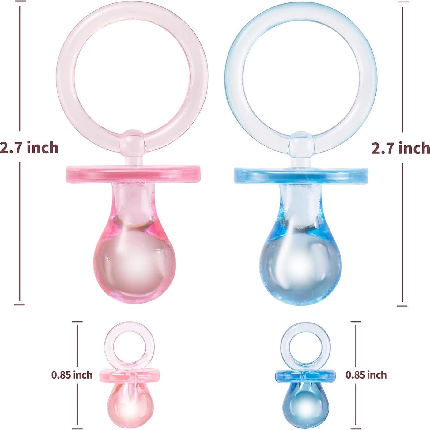 Collar de Chupetes ZYFLSQ para Baby Shower - 30 Mini Chupetes