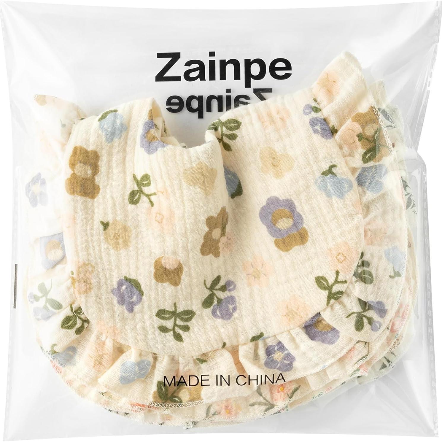 Baberos de Muselina Zainpe 5 Pcs Algodón Rosa Absorbentes