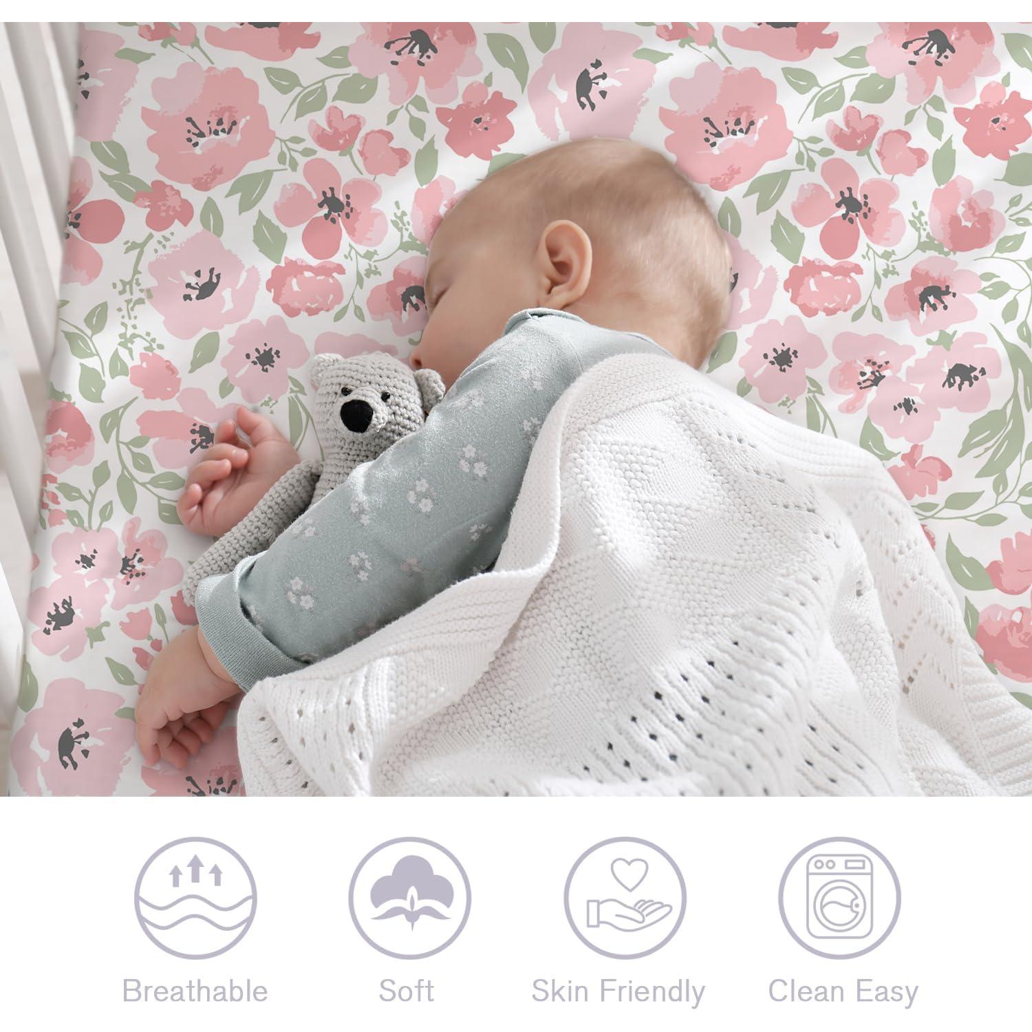 Sábanas ajustadas para cuna Little Grape Land 4 Pack Daliah Unicornio