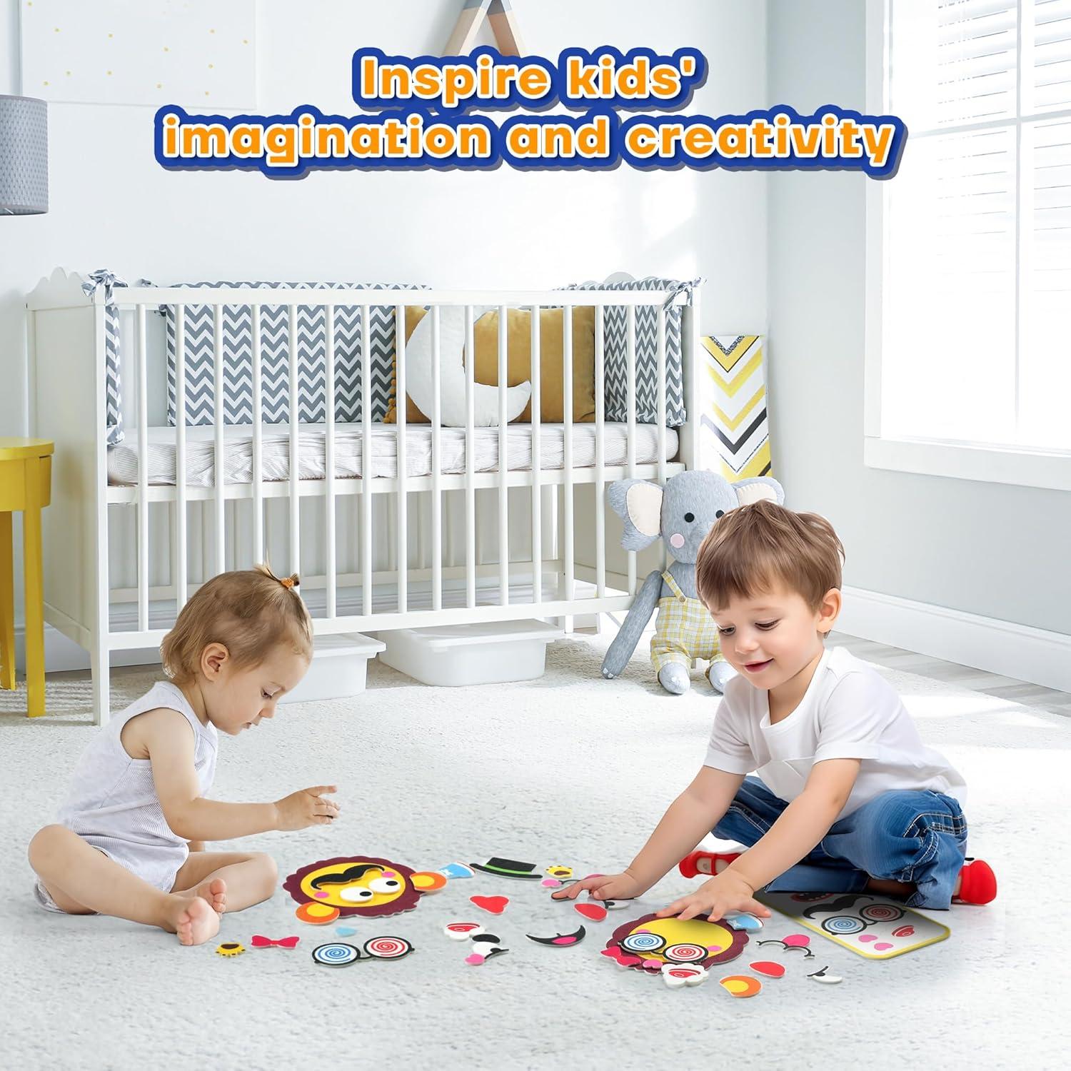 Kit de Manualidades de Fieltro Idemeet - Caras de León y Mono