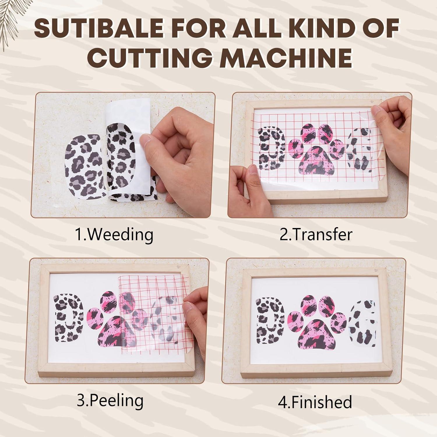 Vinilo Adhesivo Permanente Tintnut Leopardo 8 Hojas 30.48x25.4 cm