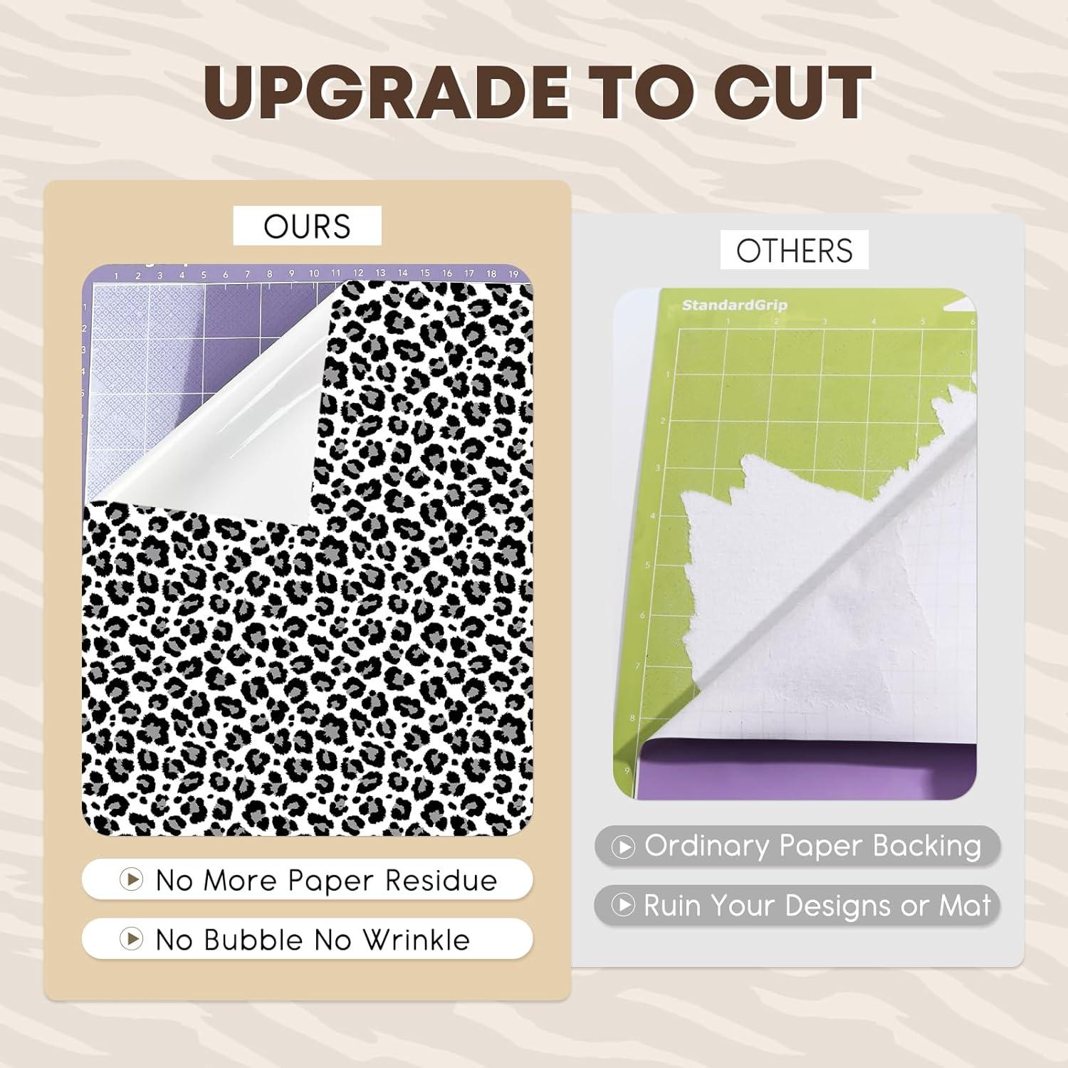 Vinilo Adhesivo Permanente Tintnut Leopardo 8 Hojas 30.48x25.4 cm