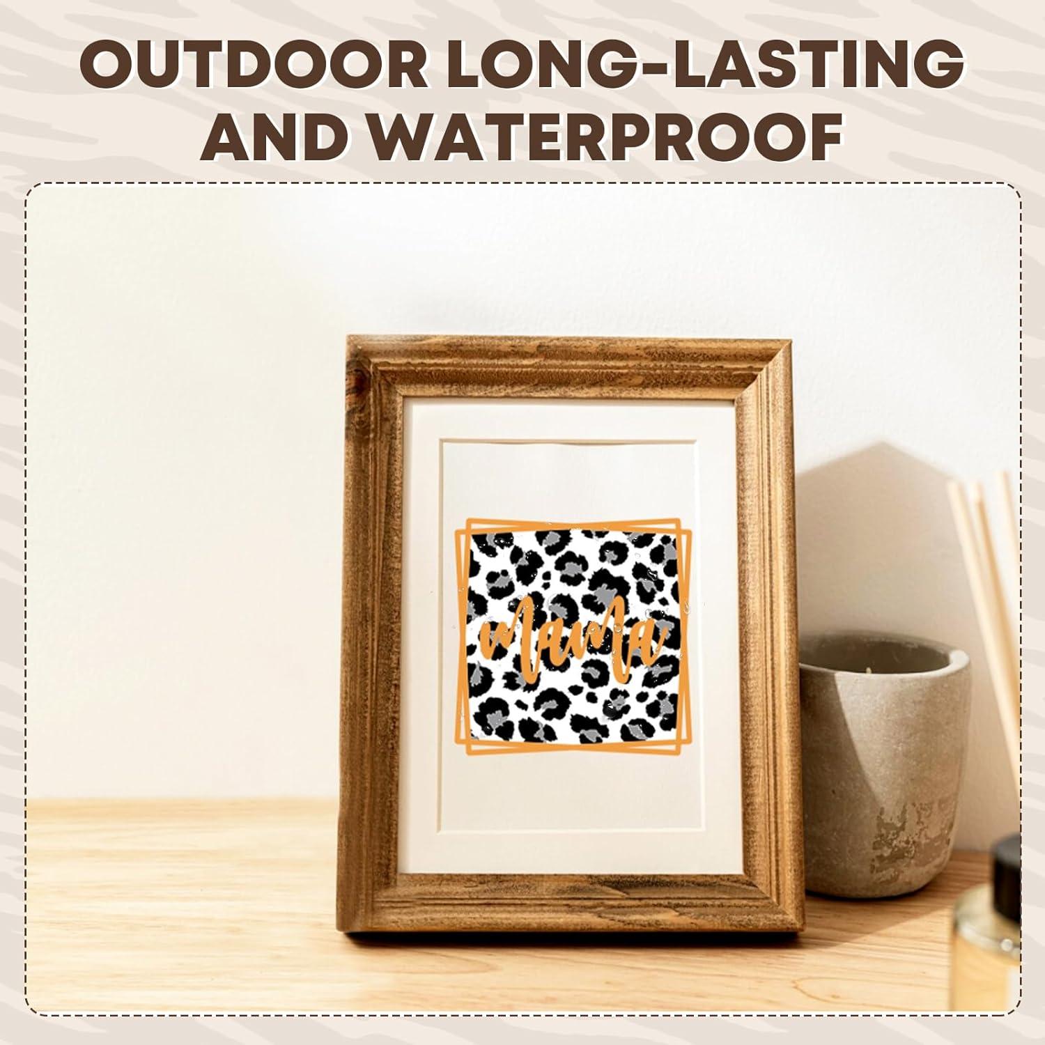 Vinilo Adhesivo Permanente Tintnut Leopardo 8 Hojas 30.48x25.4 cm