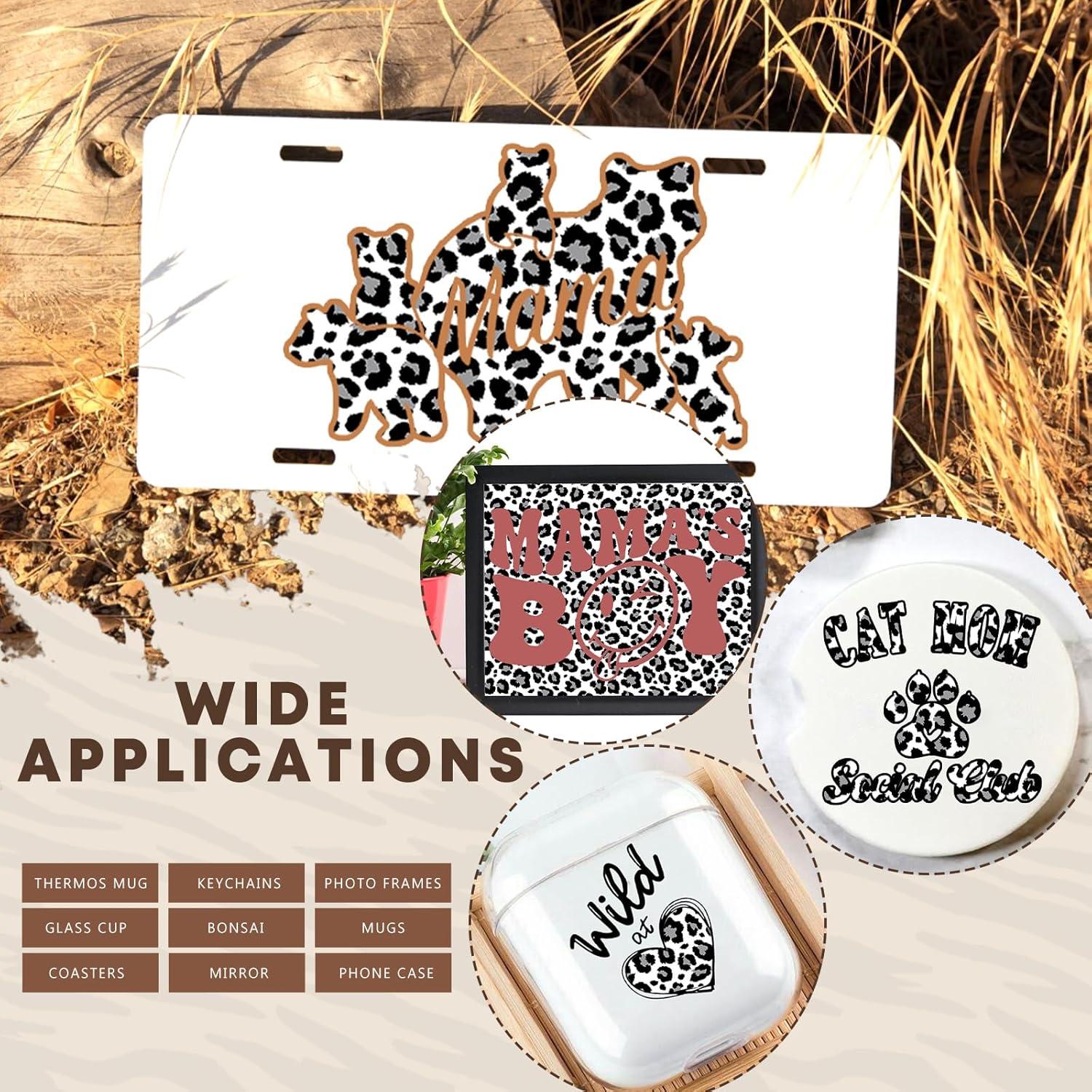 Vinilo Adhesivo Permanente Tintnut Leopardo 8 Hojas 30.48x25.4 cm