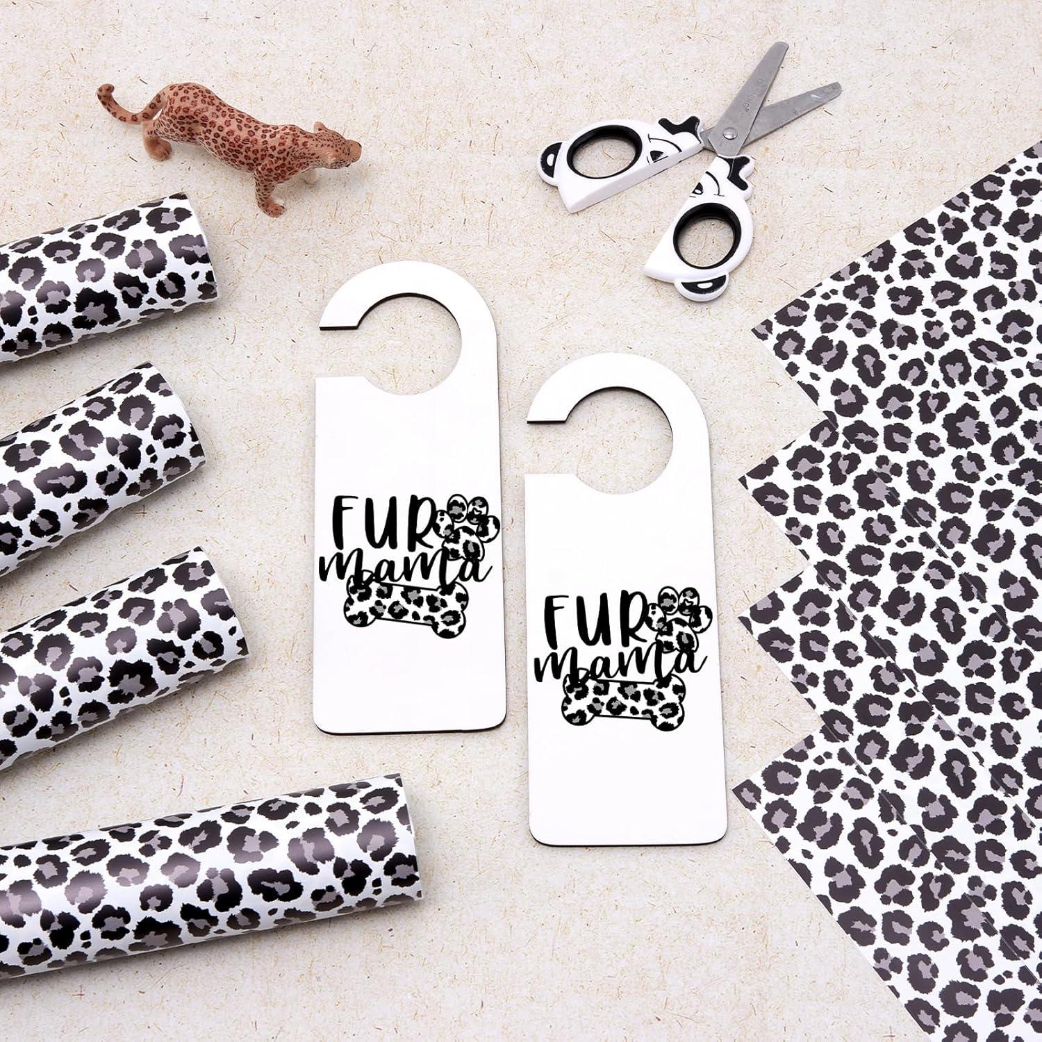 Vinilo Adhesivo Permanente Tintnut Leopardo 8 Hojas 30.48x25.4 cm