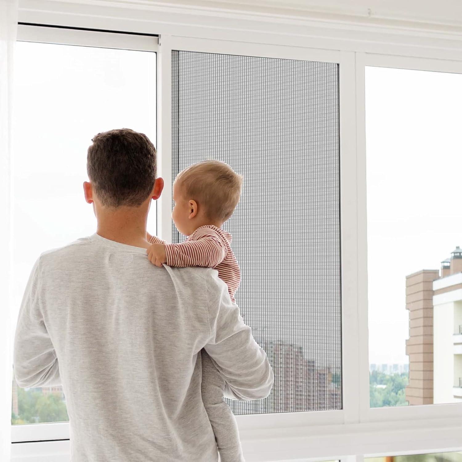 Kit de Reemplazo de Pantalla de Ventana MAGZO 91x229 cm Negro