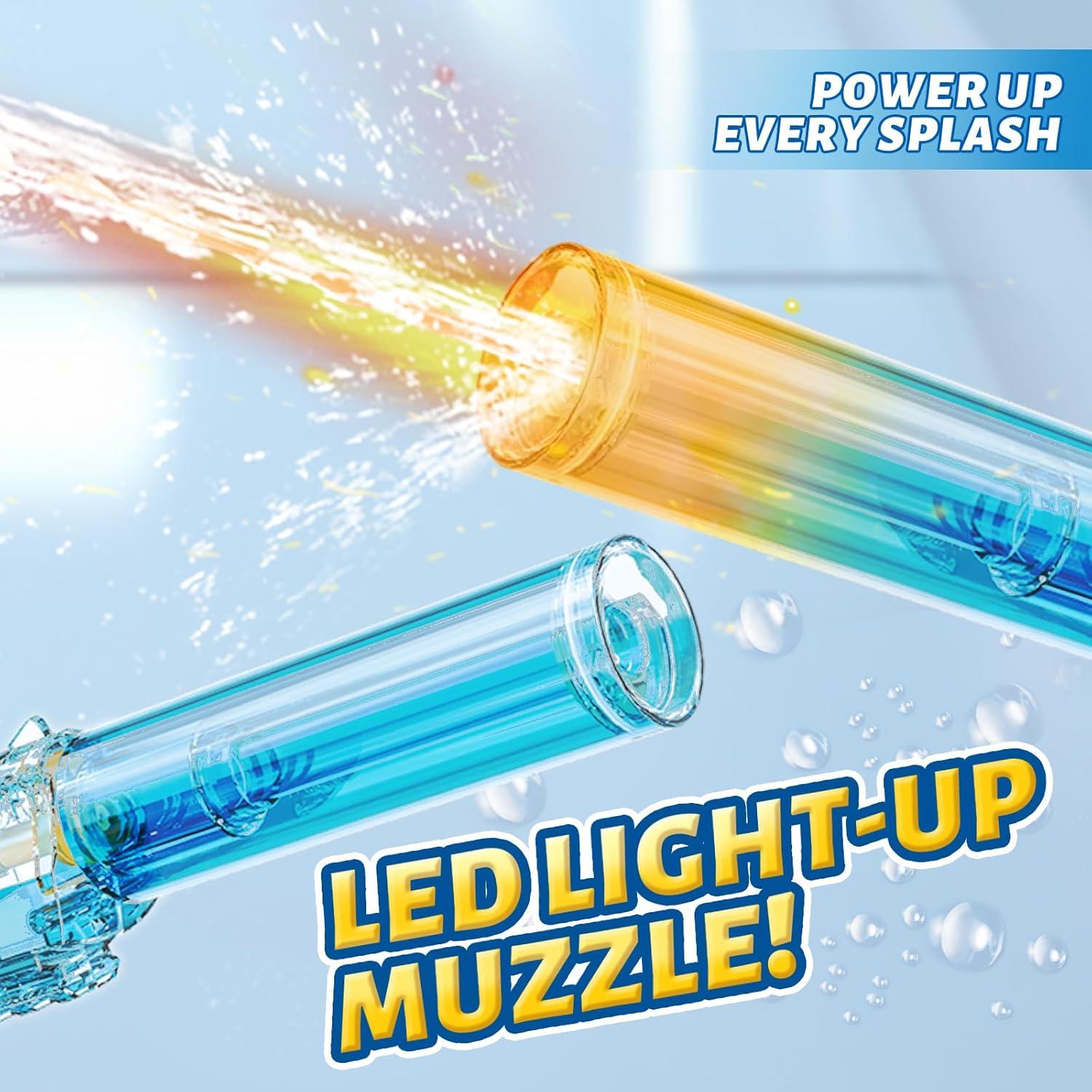 Pistola de Agua Eléctrica PhotonSplash 425ml Azul - Juguete para Niños y Adultos