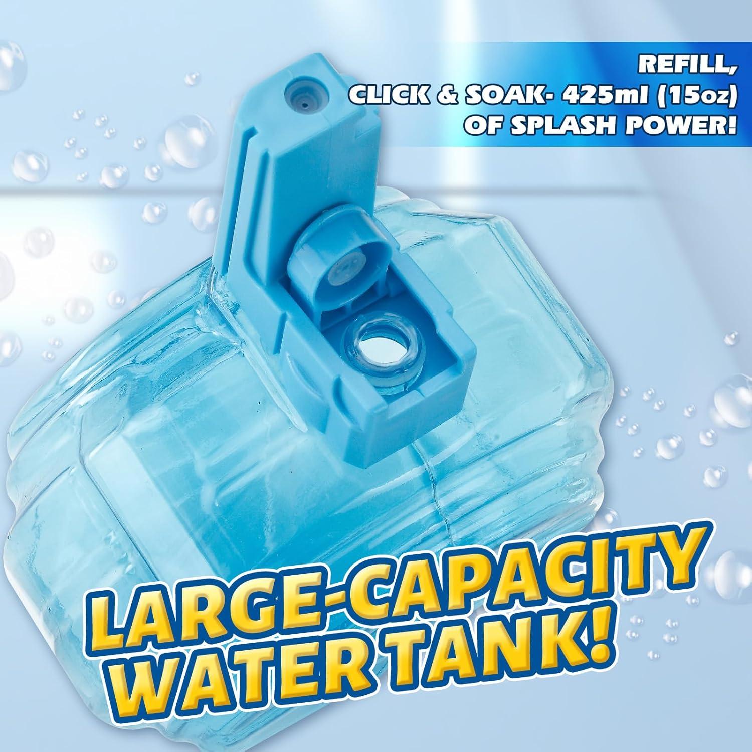 Pistola de Agua Eléctrica PhotonSplash 425ml Azul - Juguete para Niños y Adultos