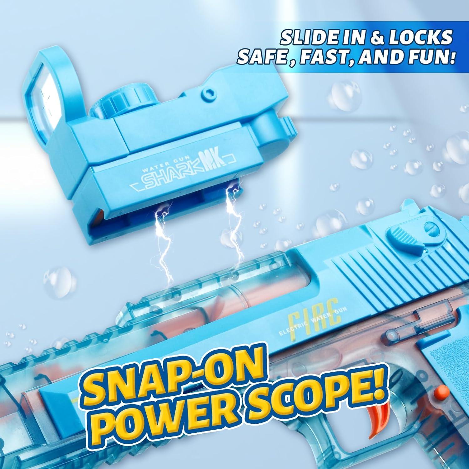 Pistola de Agua Eléctrica PhotonSplash 425ml Azul - Juguete para Niños y Adultos