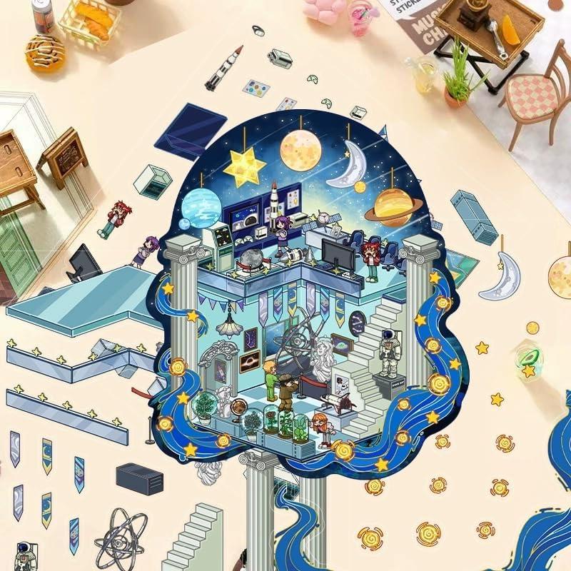 Set de Etiquetas 3D Luzhans para Terapia Creativa - 20 Temas