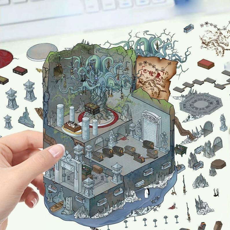 Set de Etiquetas 3D Luzhans para Terapia Creativa - 20 Temas