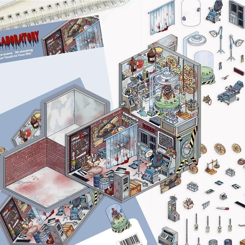 Set de Etiquetas 3D Luzhans para Terapia Creativa - 20 Temas