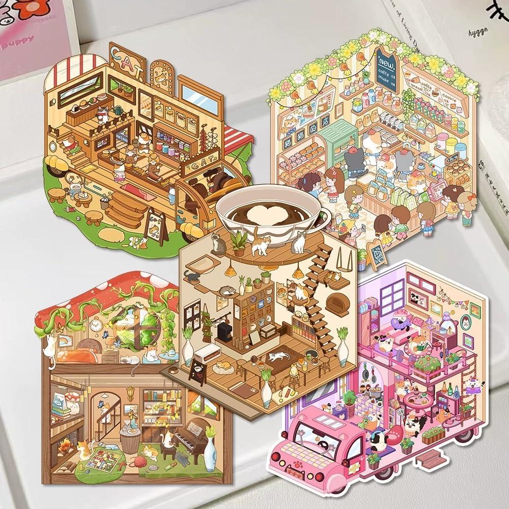 Set de Etiquetas 3D Luzhans para Terapia Creativa - 20 Temas