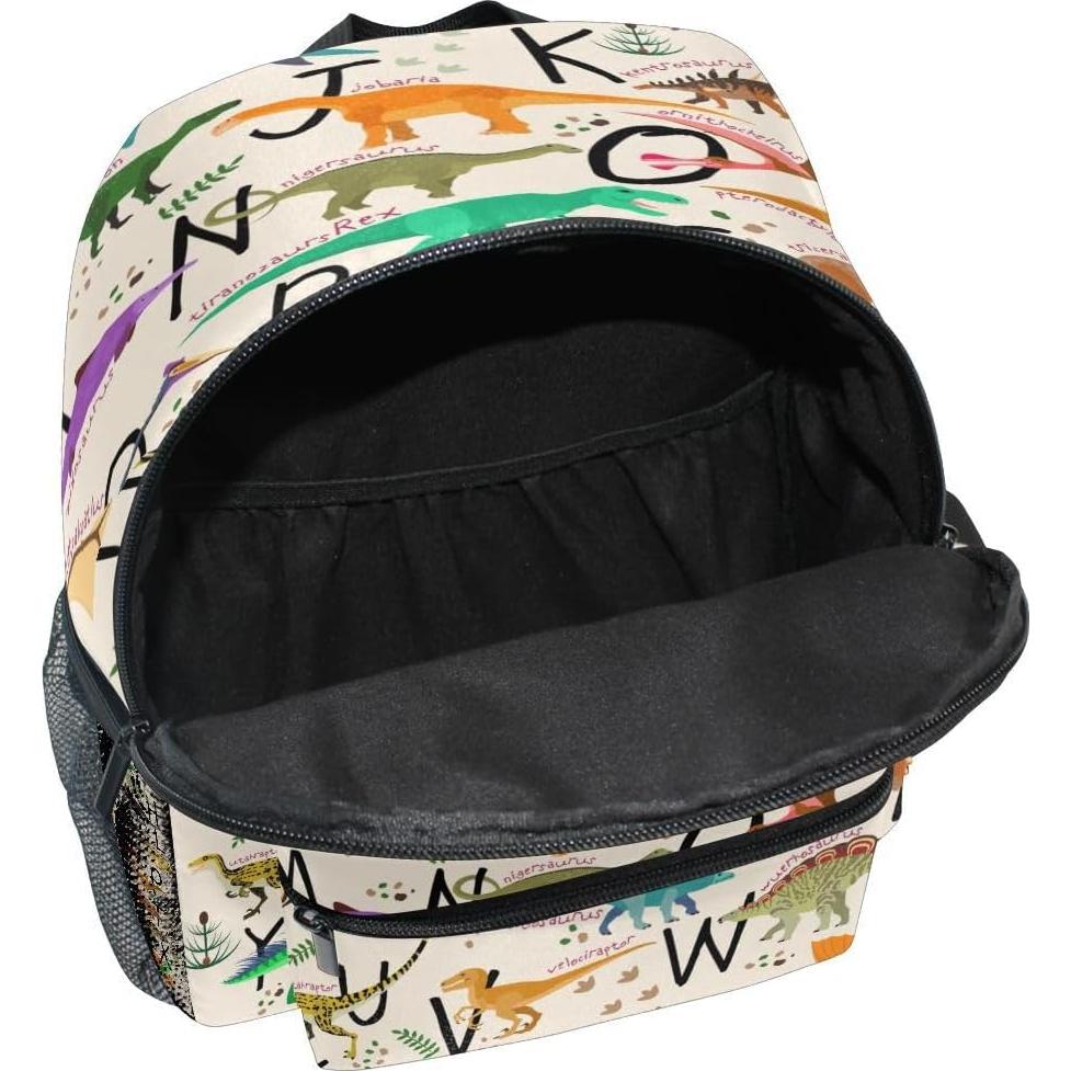 Mochila Escolar Dinosaurio Alfabético AUUXVA 30x25x10cm