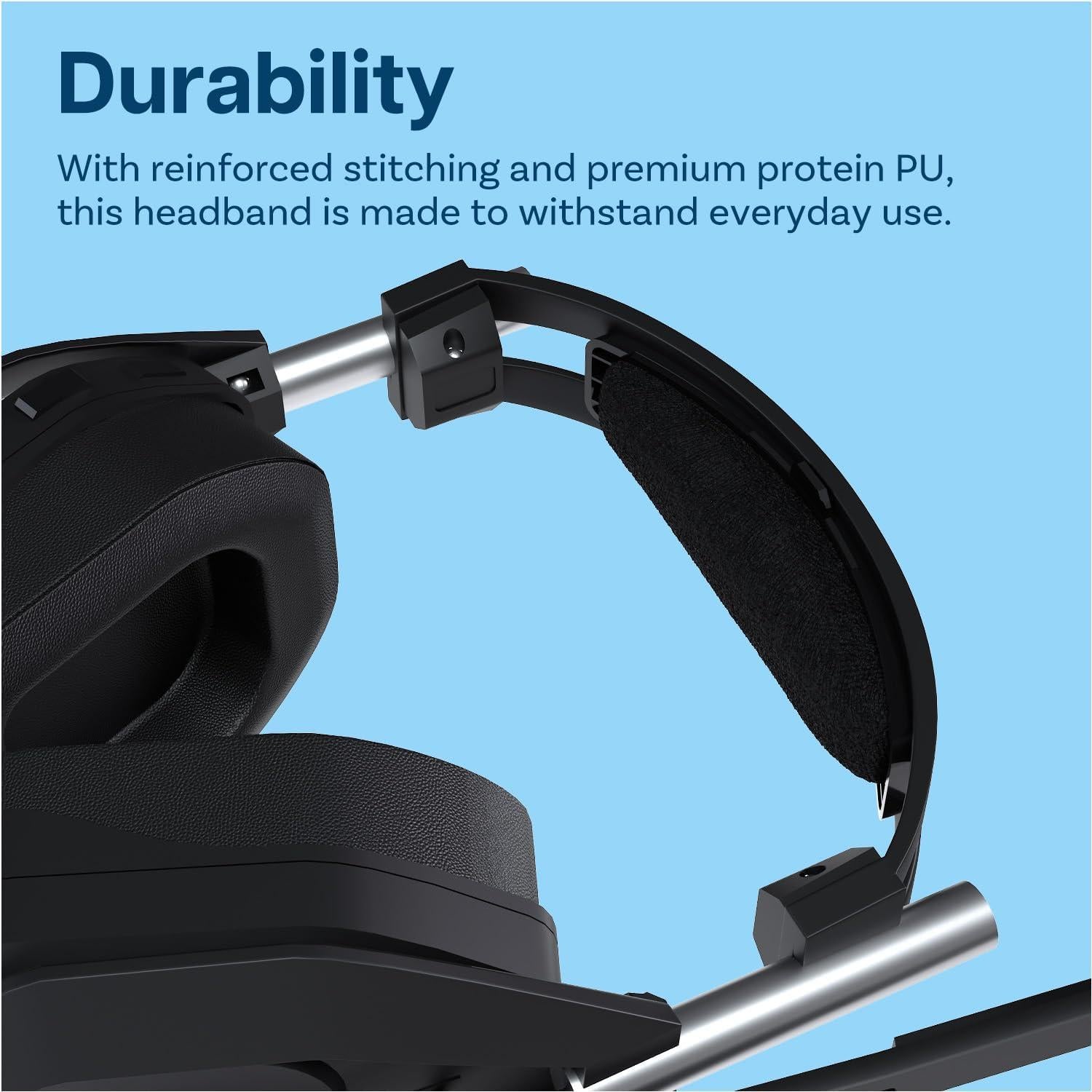 Headband Replacement for Logitech G Astro A50 Gen 4 Headset by MMOBIEL – Velour Headband Top Pad Cushion – Headphone Replacement Band – Headset Head Cushion Cover Repair Part - Black