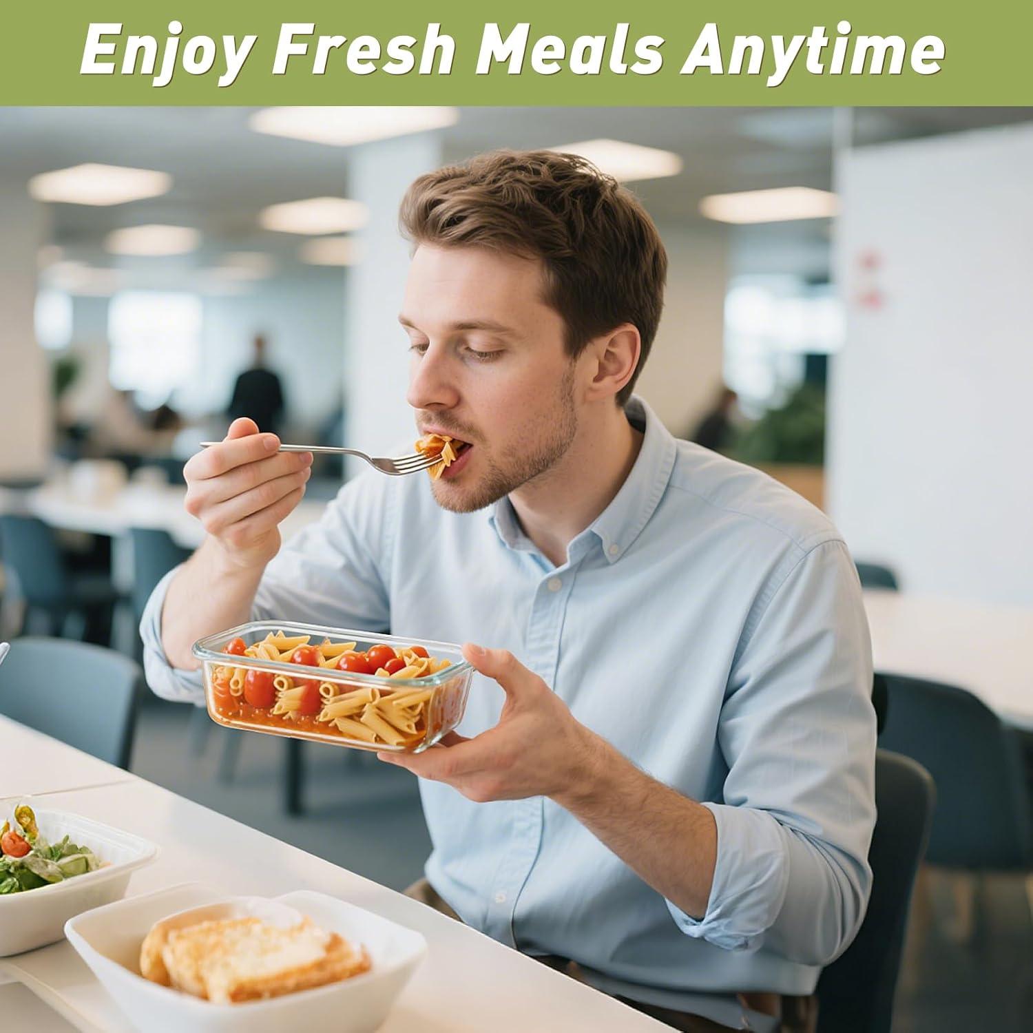 BAYZZ 24 Piezas Contenedores de Almacenamiento de Vidrio Verde