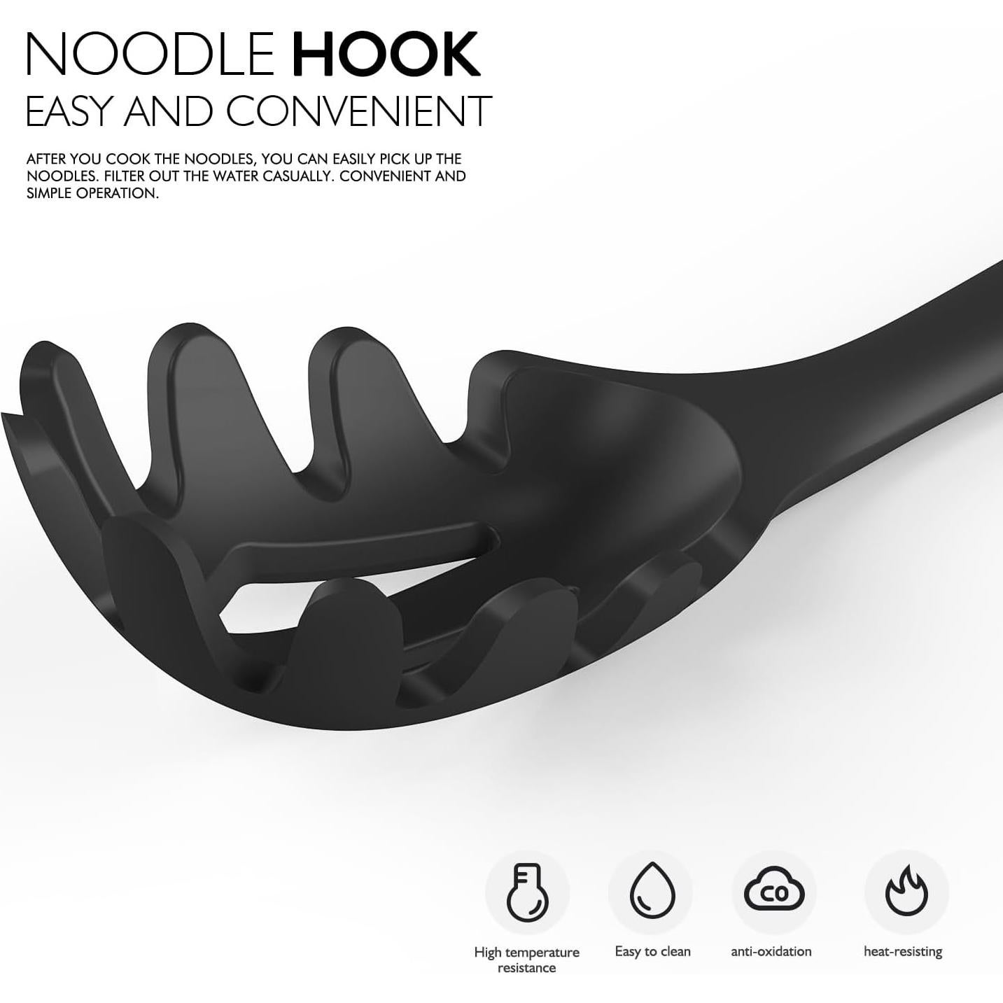 Juego de Utensilios de Cocina de Silicona AVGPD Grande Negro