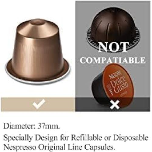 Tapas de Aluminio RECAPS para Nespresso Original 120 Pcs 37mm