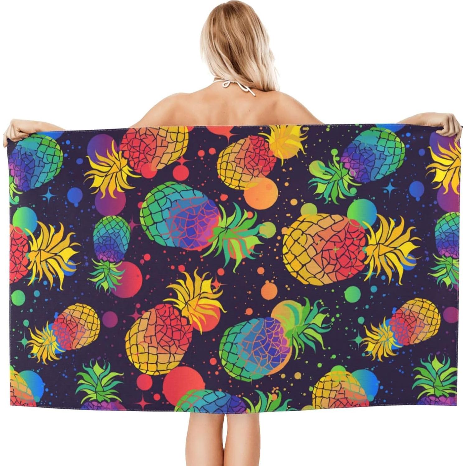 Toalla de Playa VOOHDDY Microfibra Secado Rápido 132x81cm