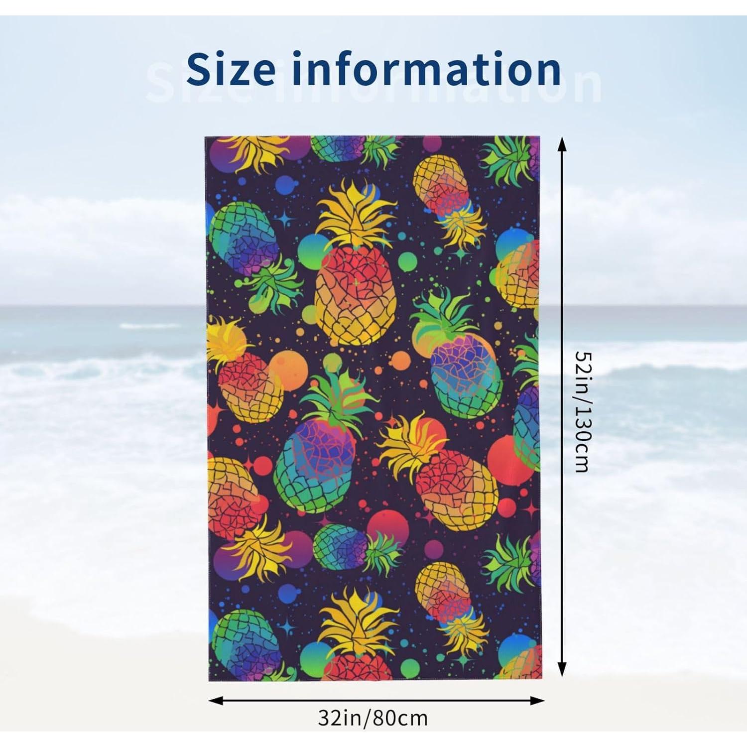 Toalla de Playa VOOHDDY Microfibra Secado Rápido 132x81cm