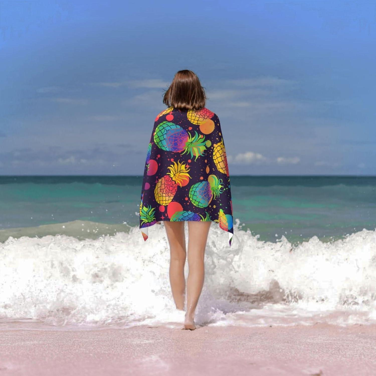 Toalla de Playa VOOHDDY Microfibra Secado Rápido 132x81cm