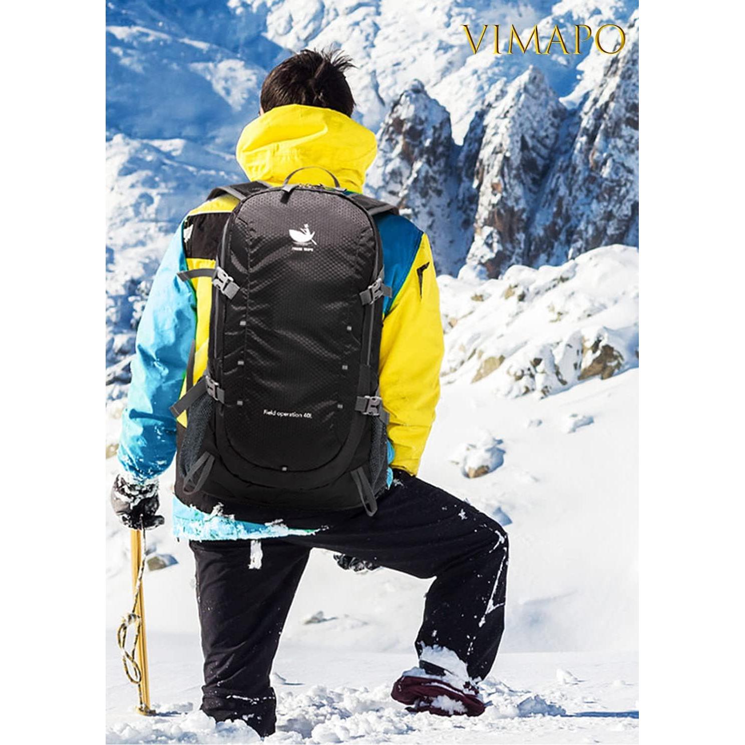 Mochila Plegable 40L Vimapo de Nylon Ripstop Negra