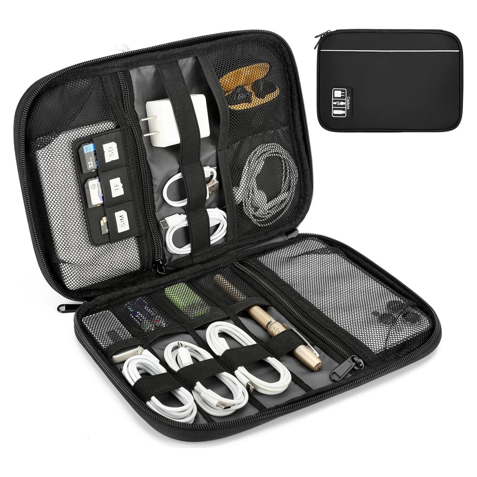 Organizador de Cables de Viaje Castura Negro 26.9x19.3cm