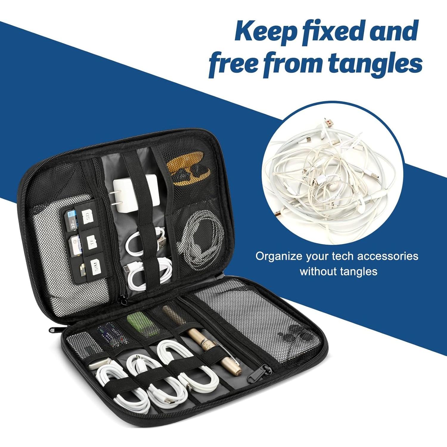 Organizador de Cables de Viaje Castura Negro 26.9x19.3cm