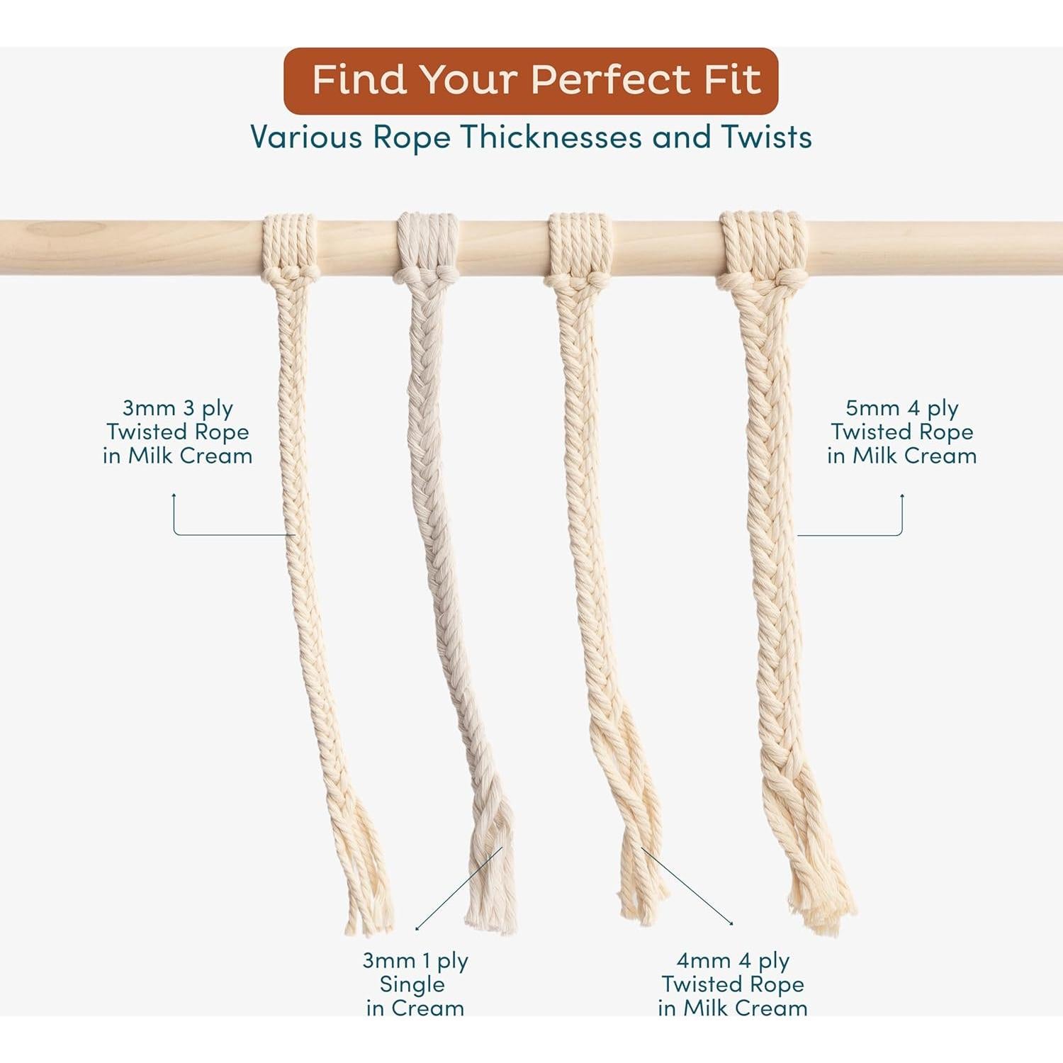 Cuerda de Macramé Nook Theory 3mm 100m Algodón Crema