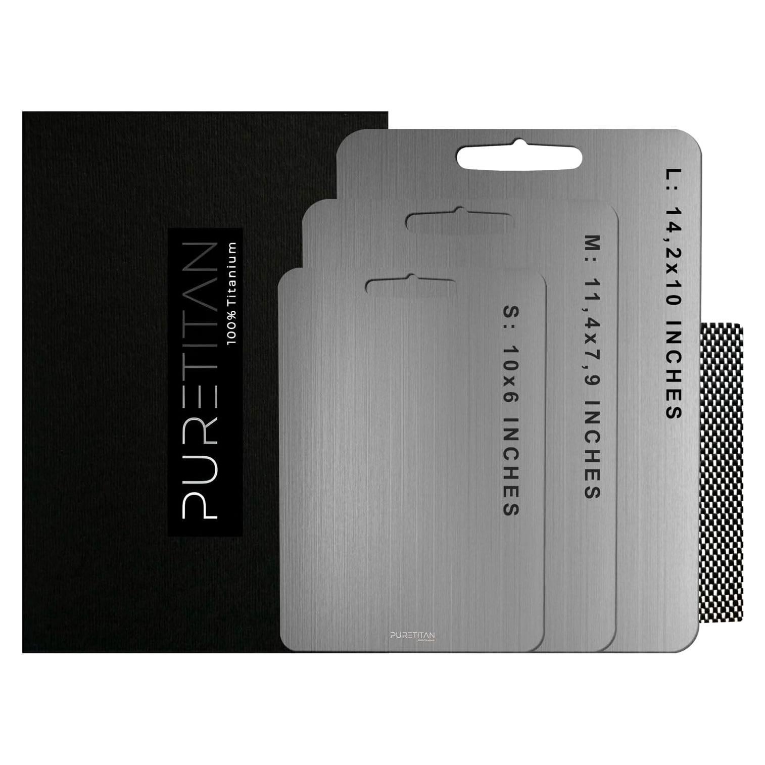 Tabla de Cortar de Titanio Pure Titan 25.4x15.2cm Antimicrobiana