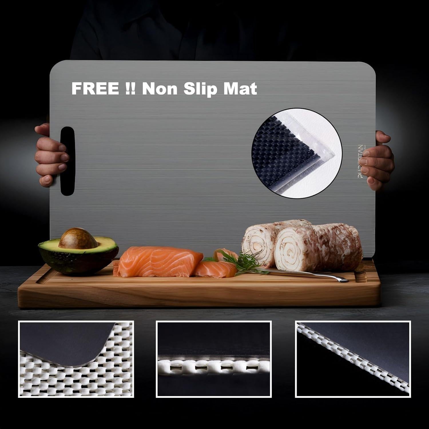 Tabla de Cortar de Titanio Pure Titan 25.4x15.2cm Antimicrobiana