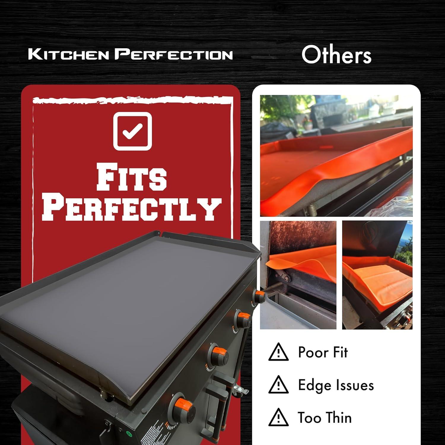 Cubierta de silicona Kitchen Perfection 17" para planchas Blackstone