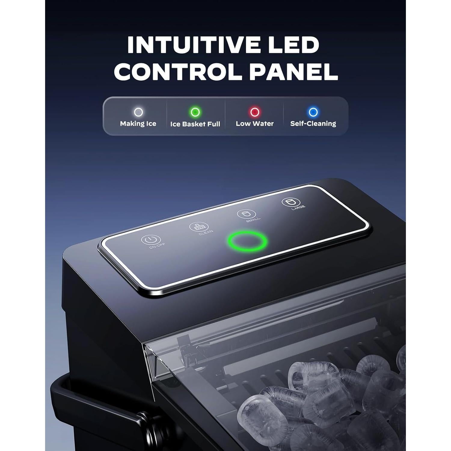 Fabricador de Hielo Totnz Boost 2.5L Autolimpiante Negro