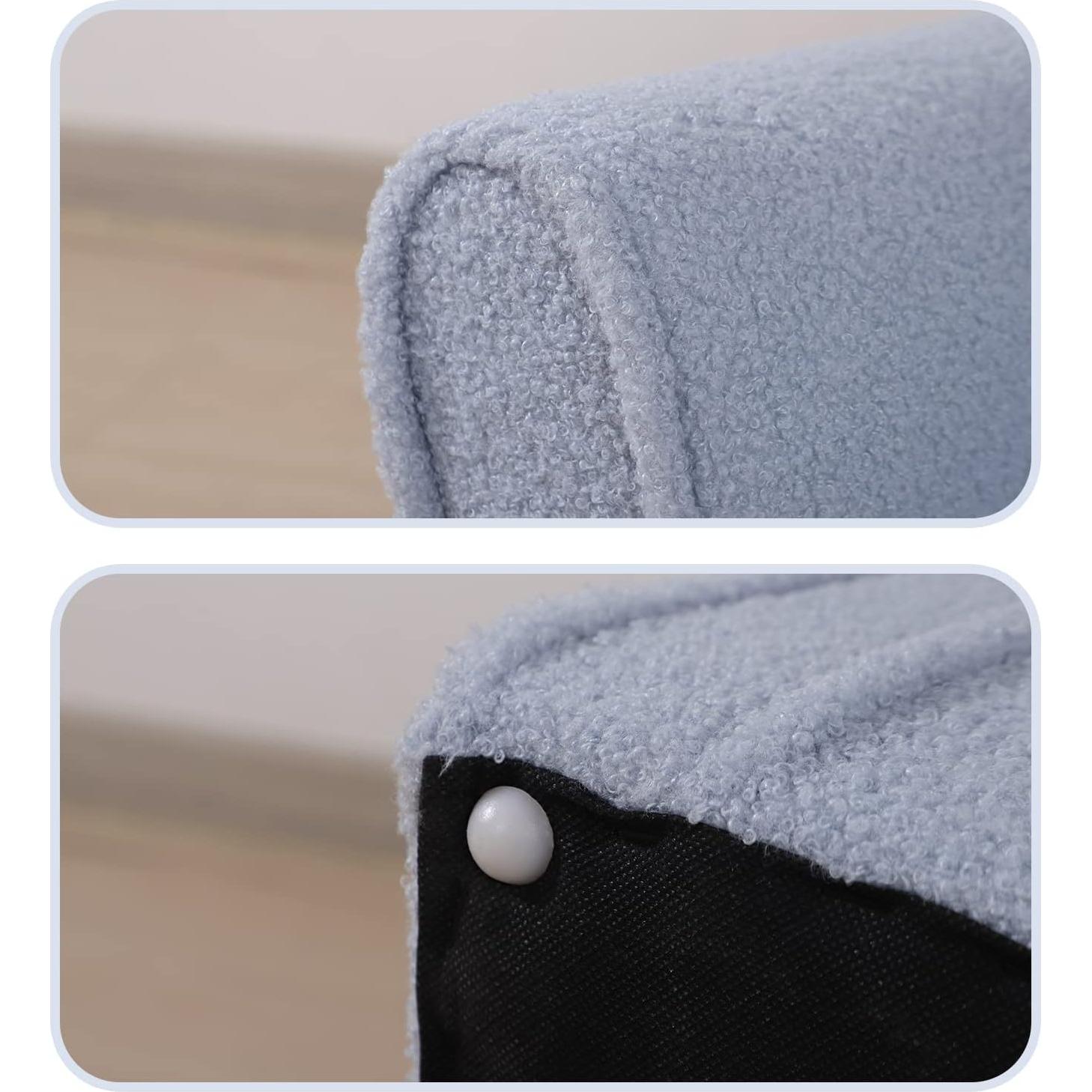 Sofá Infantil AFBKSS&BB Azul con Reposabrazos y Terciopelo