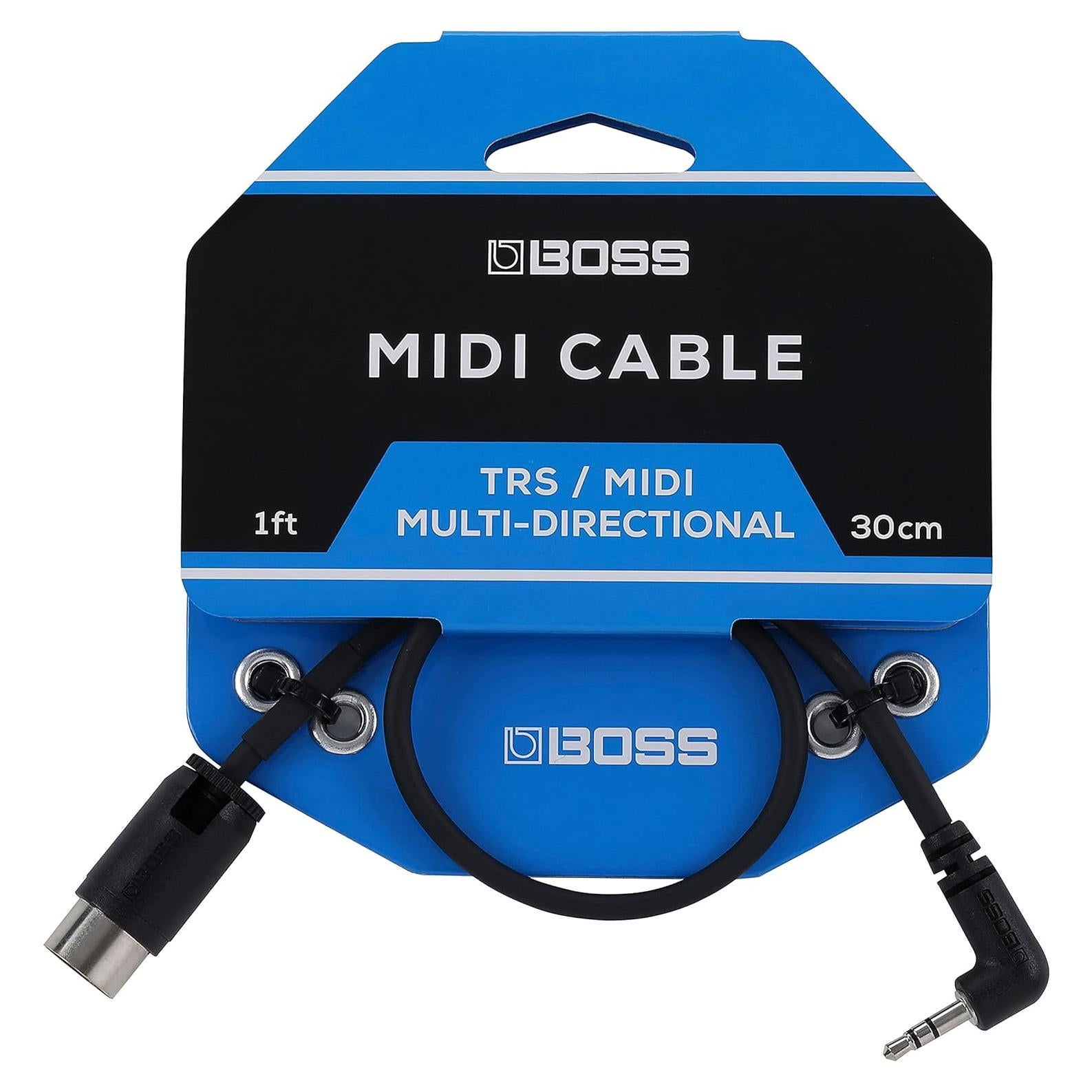 Cable MIDI BOSS BMIDI-1-35 30 cm TRS 3.5 mm a DIN 5 pines