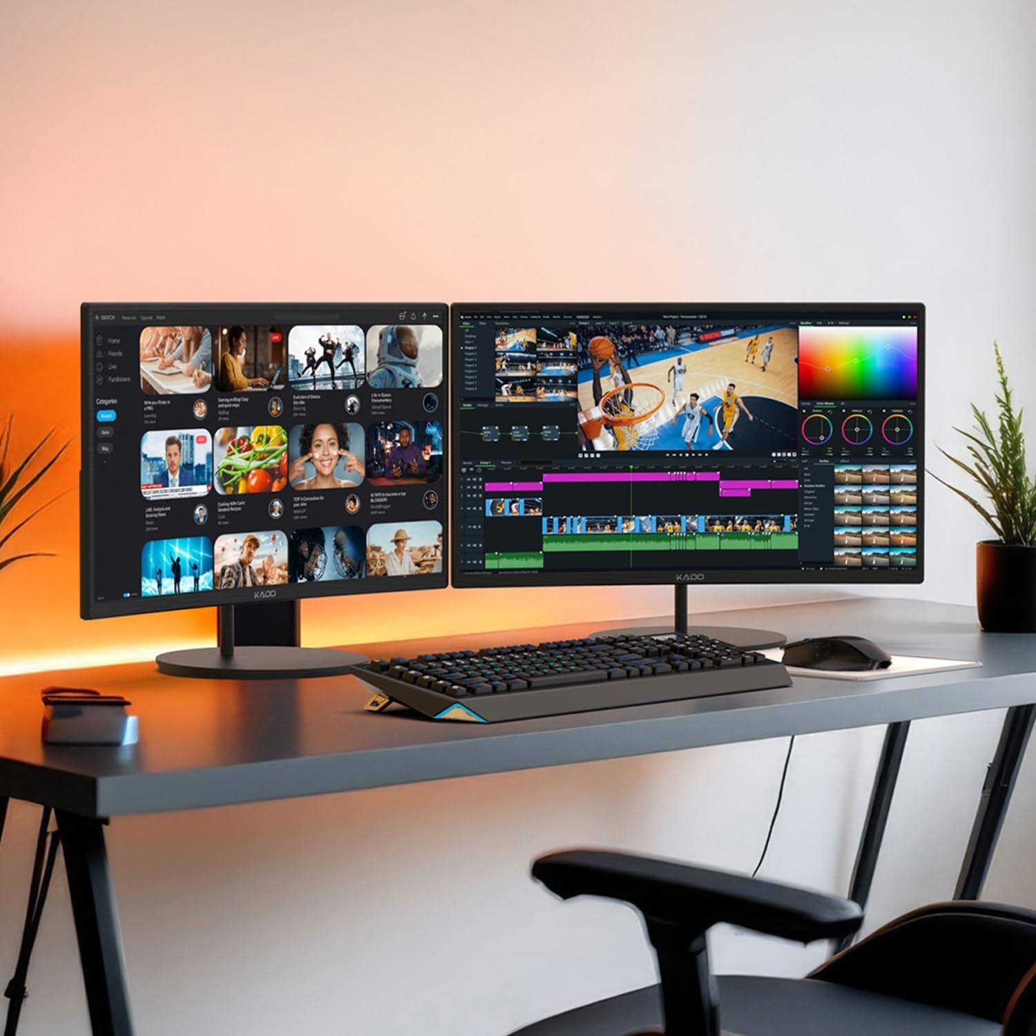 Monitores Curvados Kado C27 Dual 27" 1920x1080 75Hz HDMI