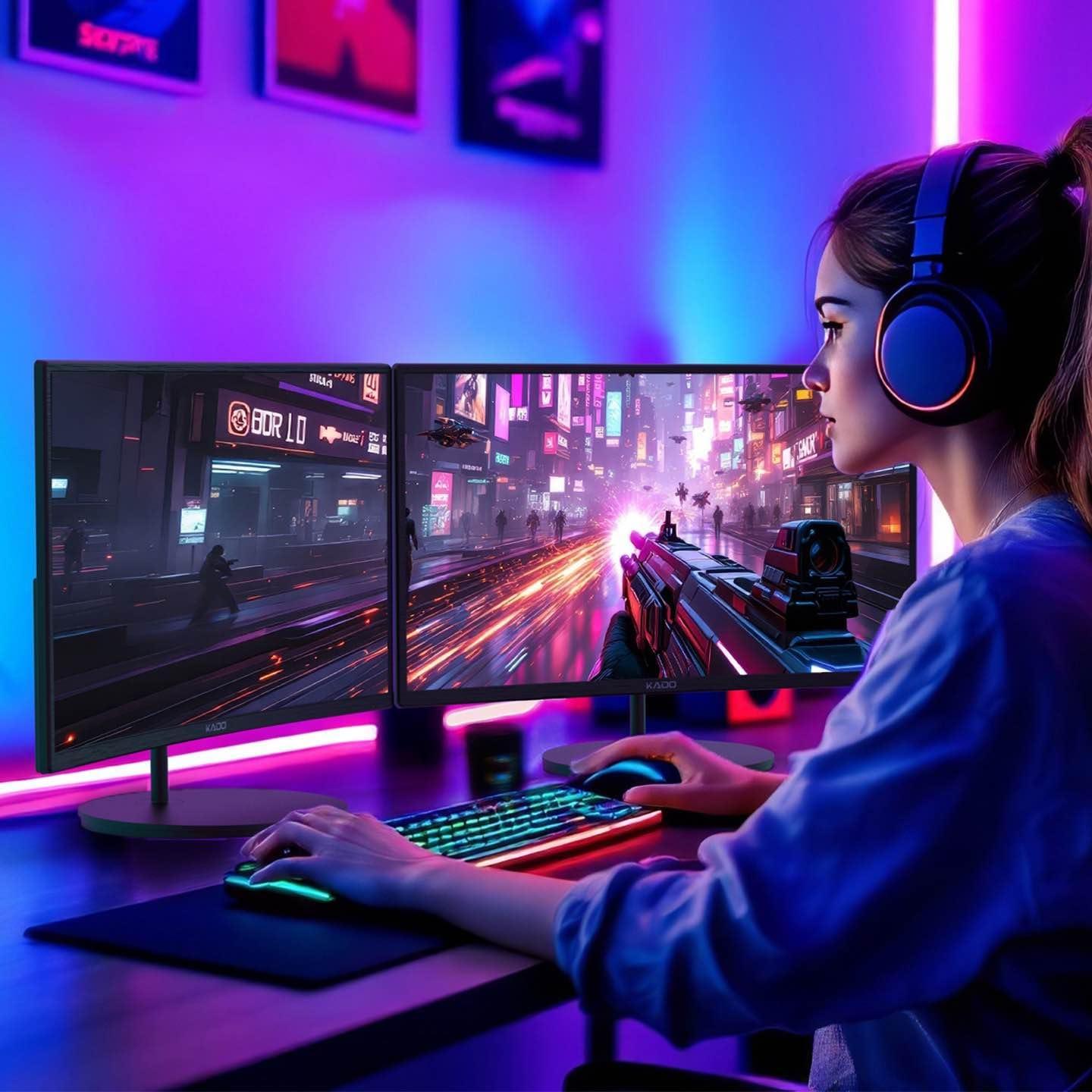 Monitores Curvados Kado C27 Dual 27" 1920x1080 75Hz HDMI