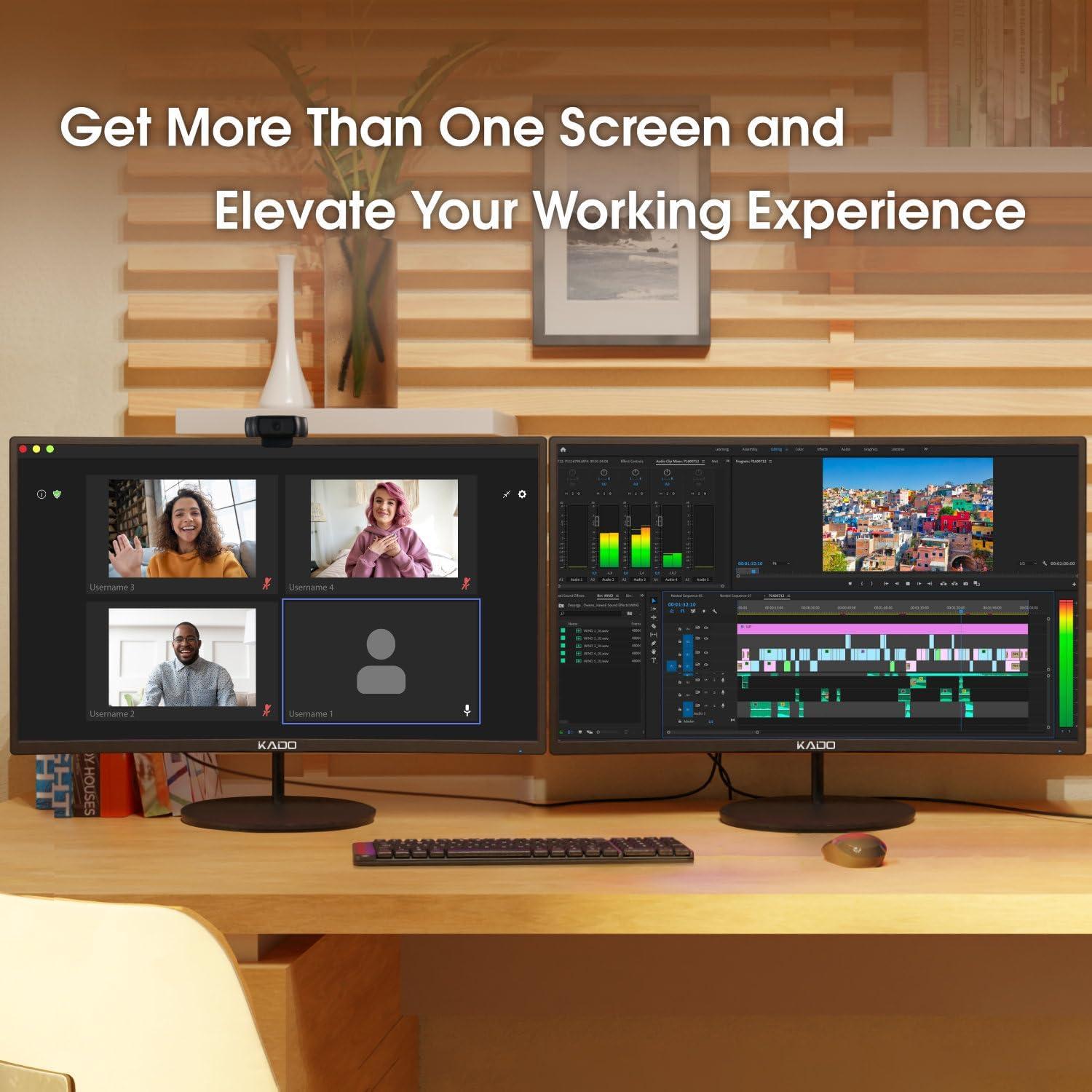 Monitores Curvados Kado C27 Dual 27" 1920x1080 75Hz HDMI