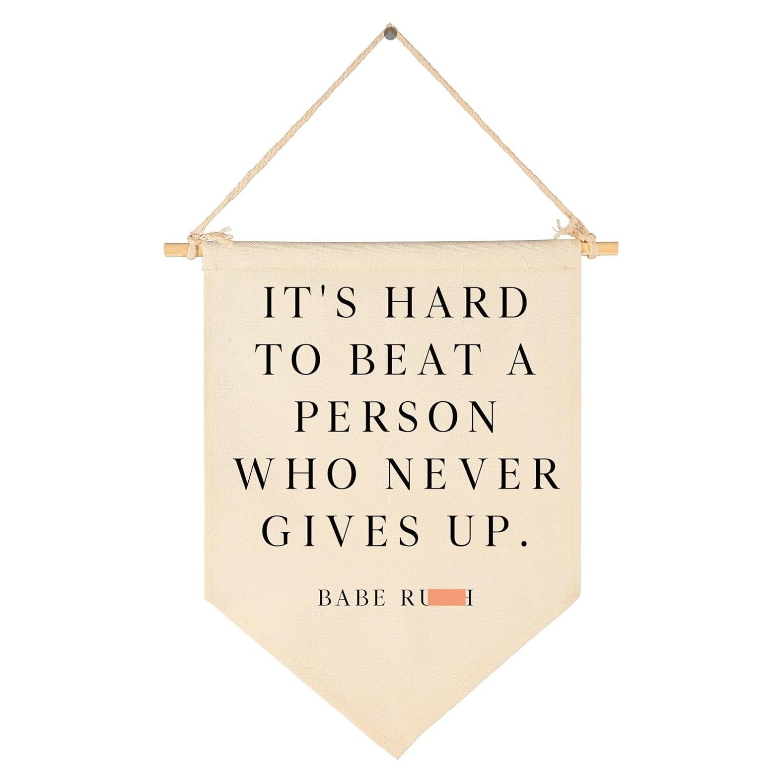 Banner de Lienzo Beige Decorativo para Pared - 39.6x27.9 cm