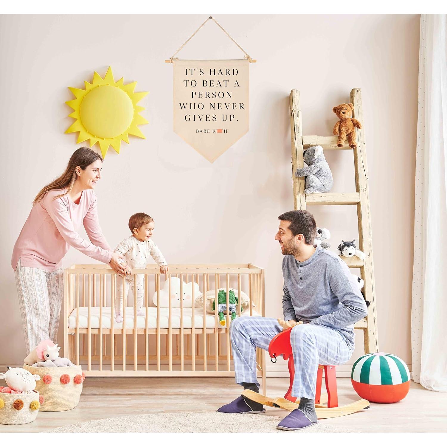 Banner de Lienzo Beige Decorativo para Pared - 39.6x27.9 cm