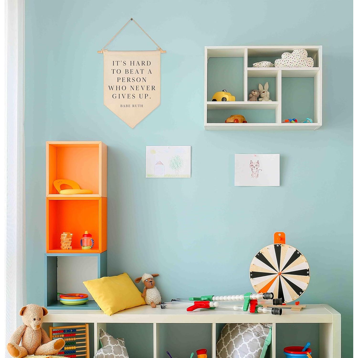 Banner de Lienzo Beige Decorativo para Pared - 39.6x27.9 cm