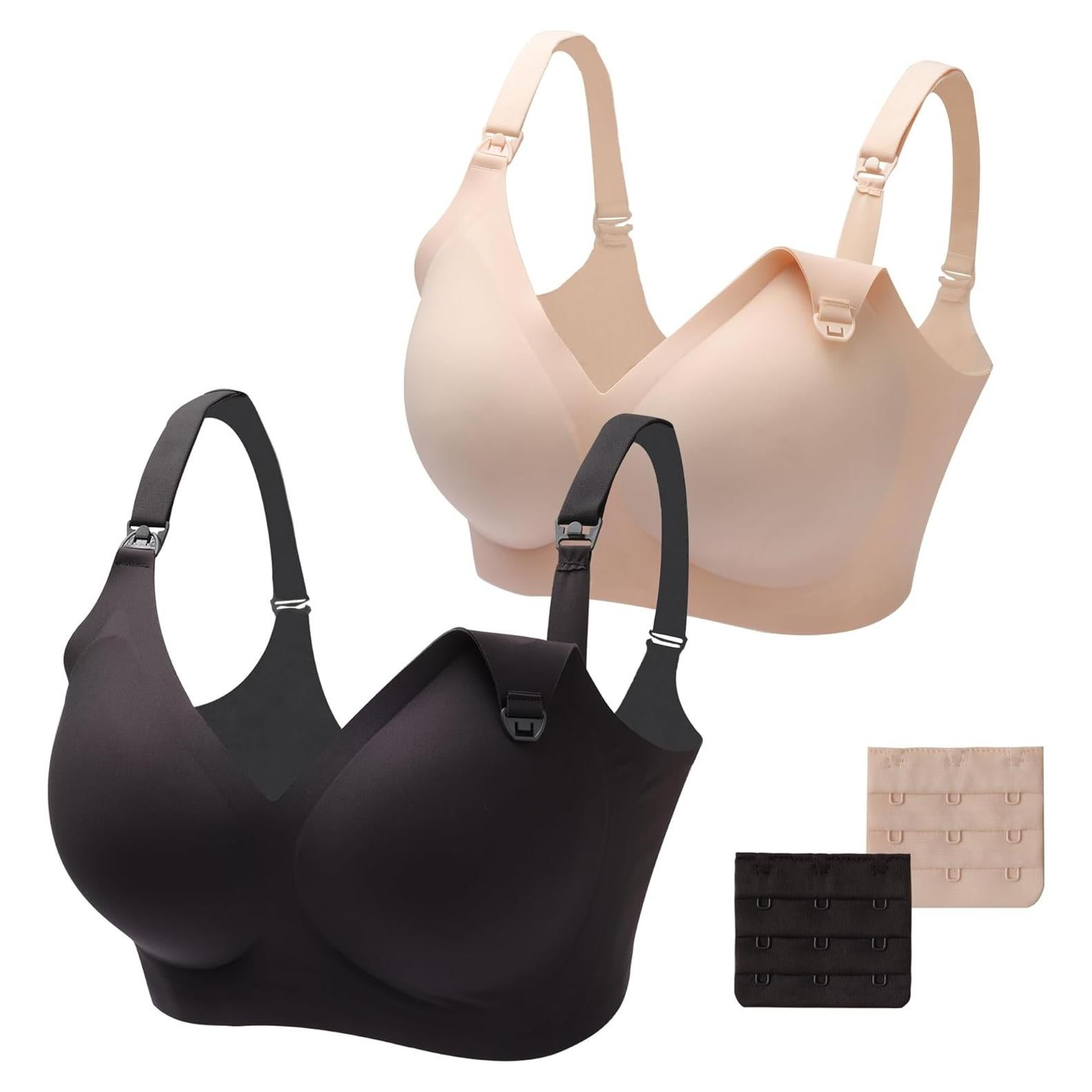 Pack 2 Sujetadores de Lactancia Sin Costuras Foamalusion - Negro/Nude