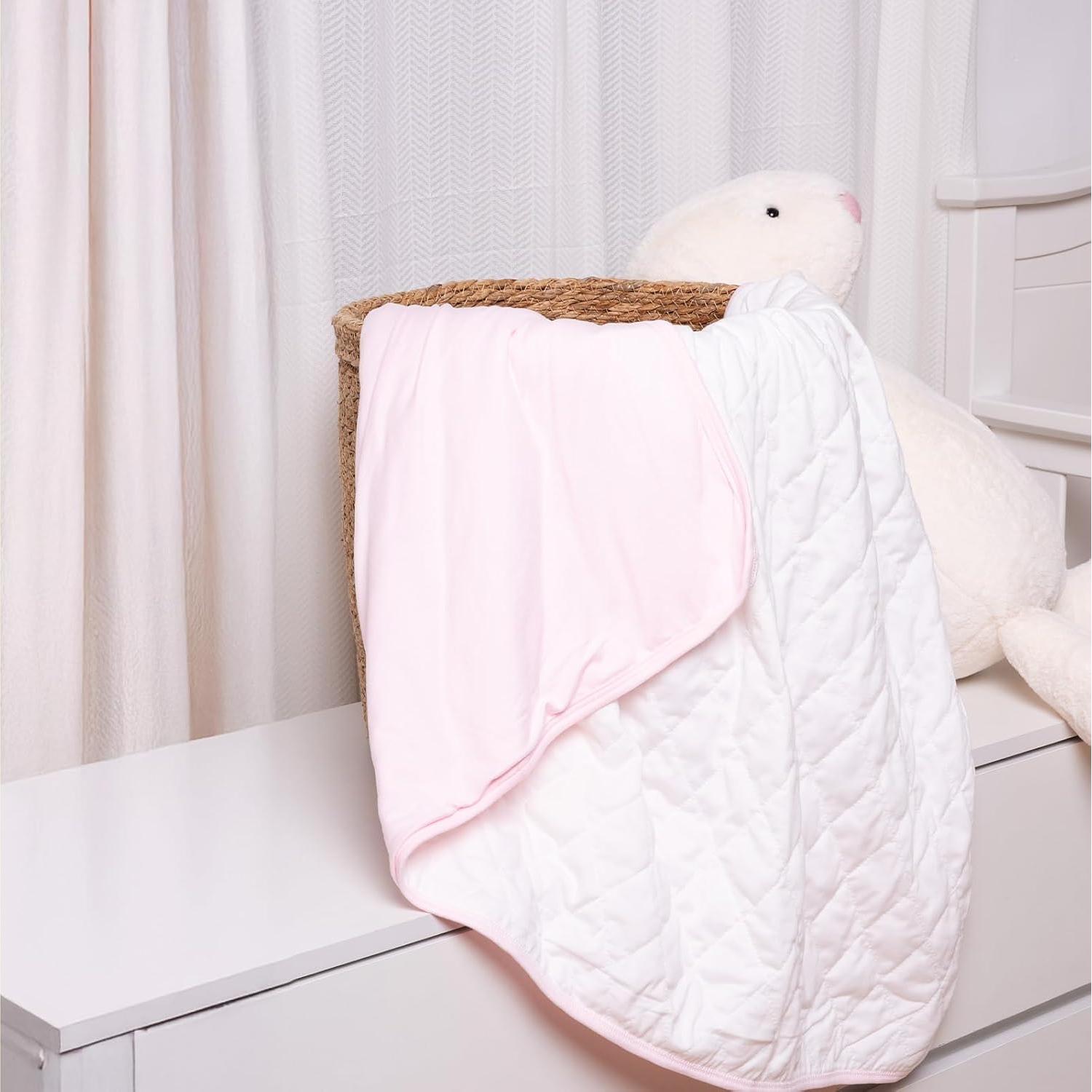 Baby Comforter, 30 x 40 inch Lightweight Ultra-Soft Baby Crib Quilted Blanket for Boys Girls