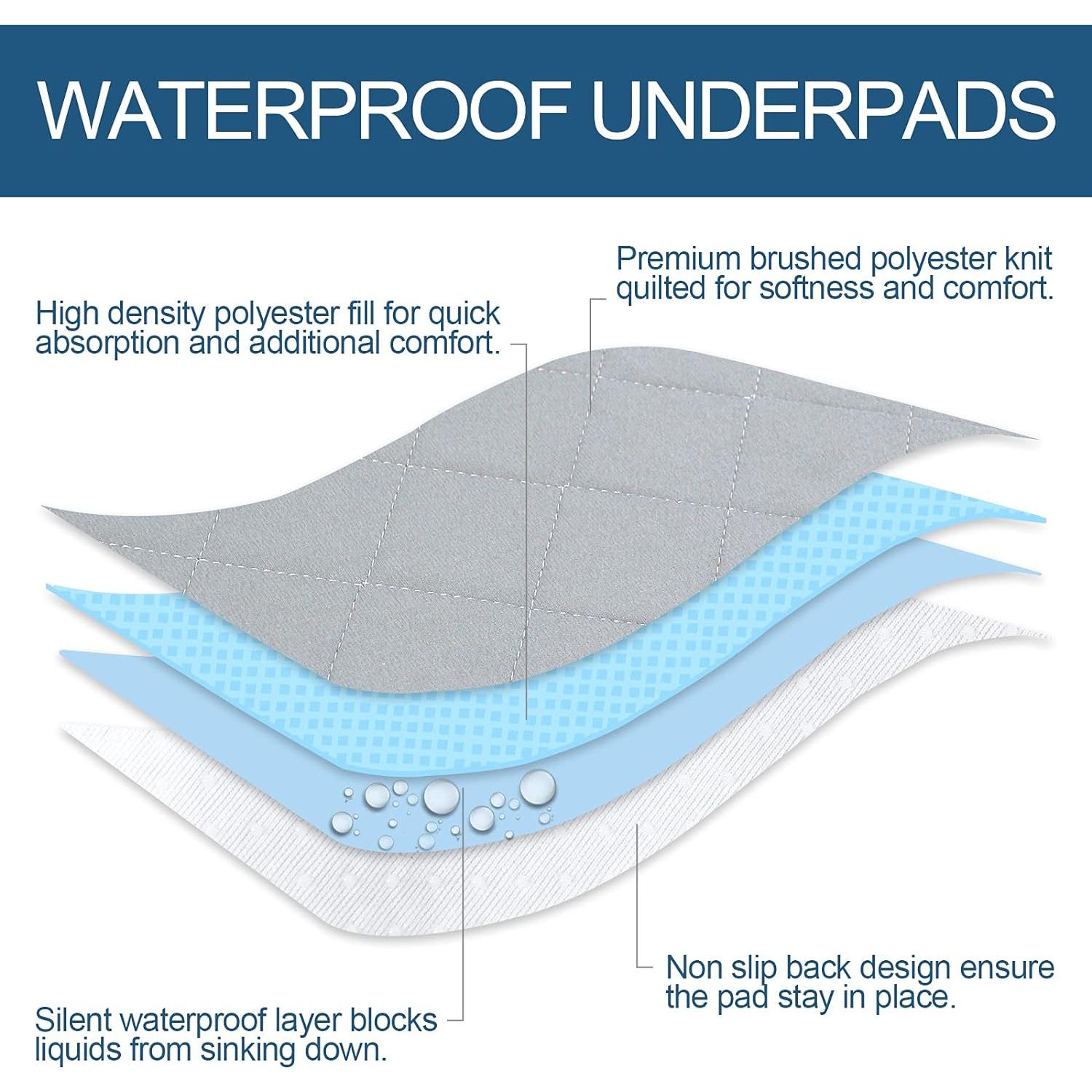 Almohadillas de Cama Impermeables Moonsea 86x91 cm 2 Pzs