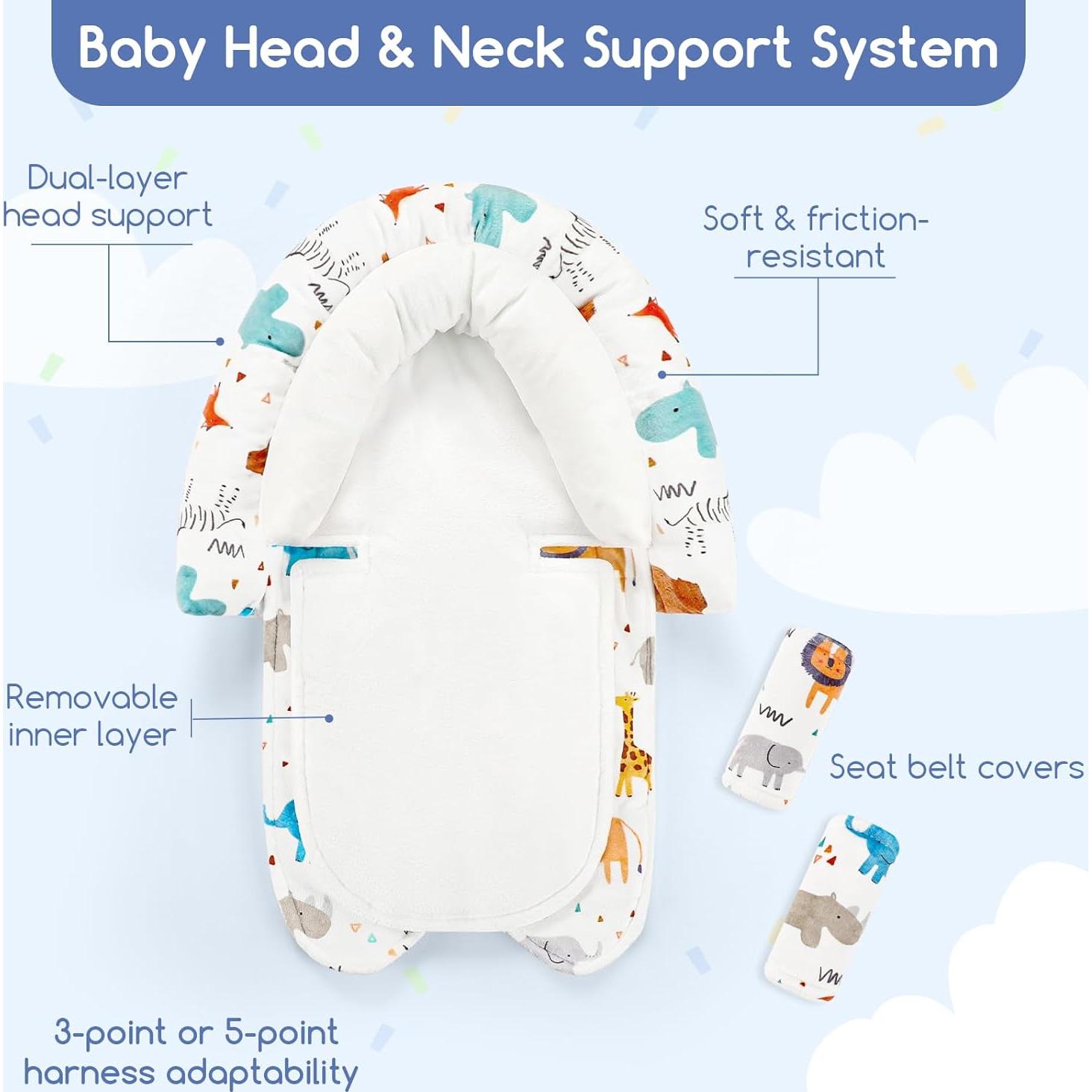 Inserto para Asiento de Auto Bebé 2 en 1 Felpa Suave