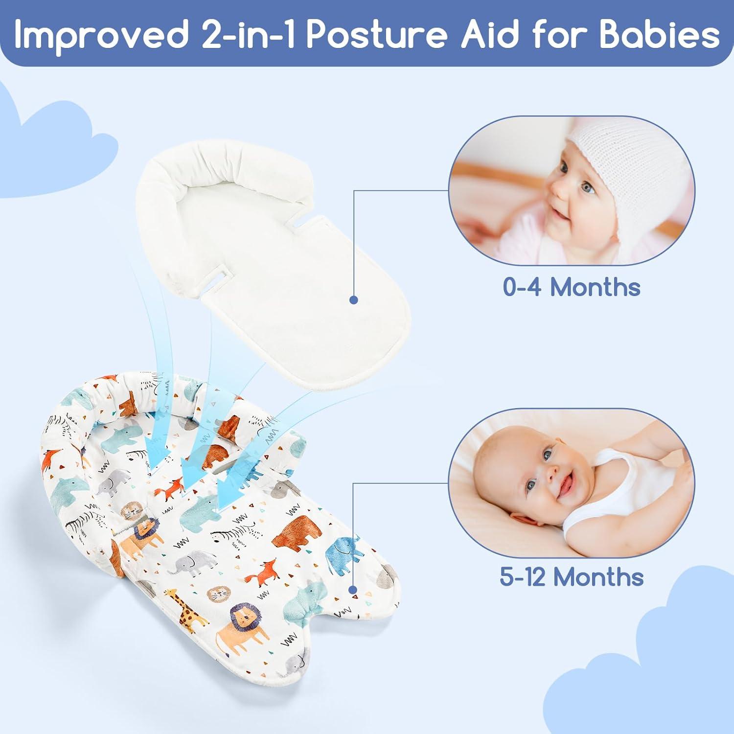 Inserto para Asiento de Auto Bebé 2 en 1 Felpa Suave