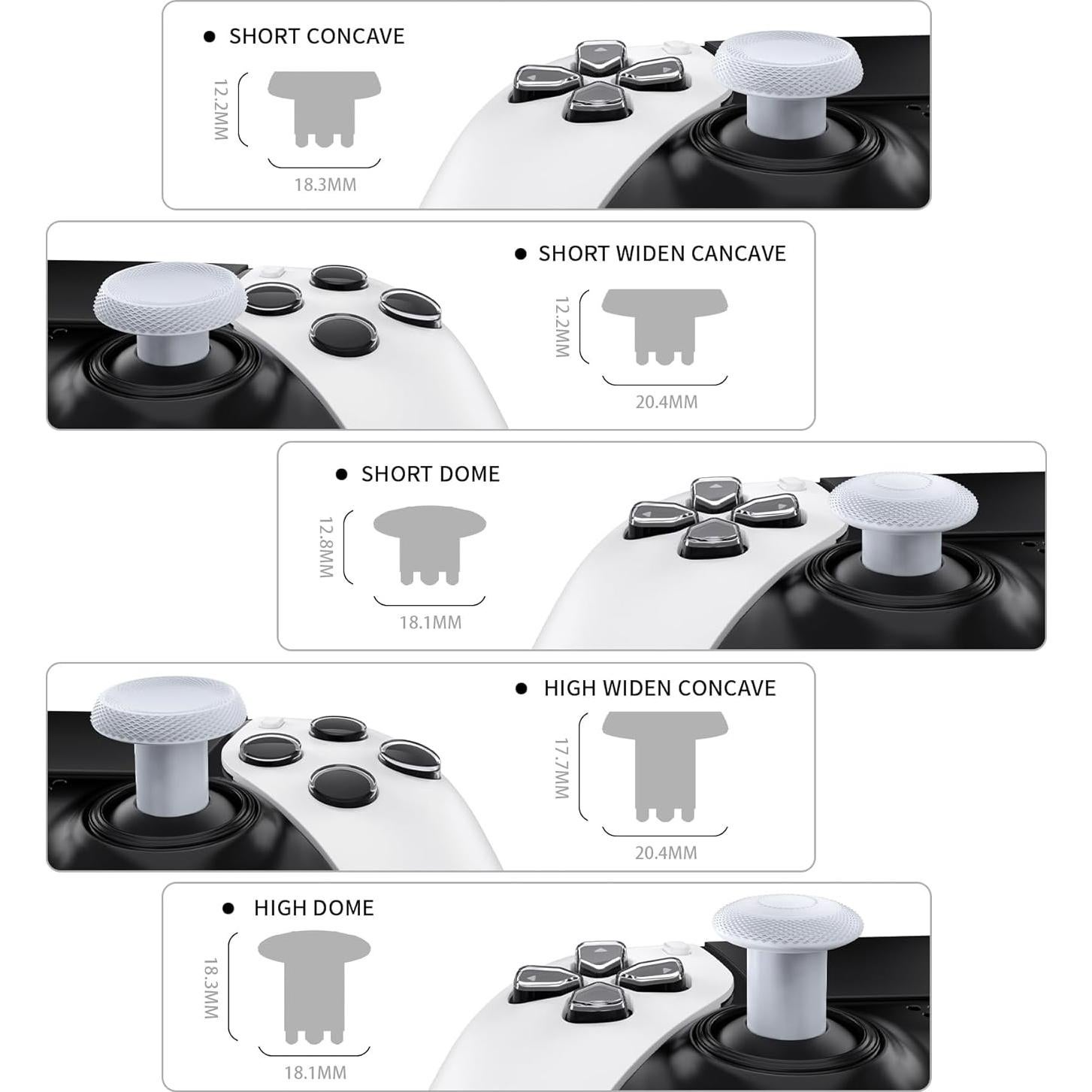 eXtremeRate Joysticks Intercambiables PS5 Edge Blanco